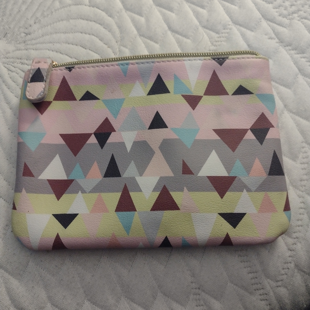 Multicolored Geometric Print Makeup Bag View 5